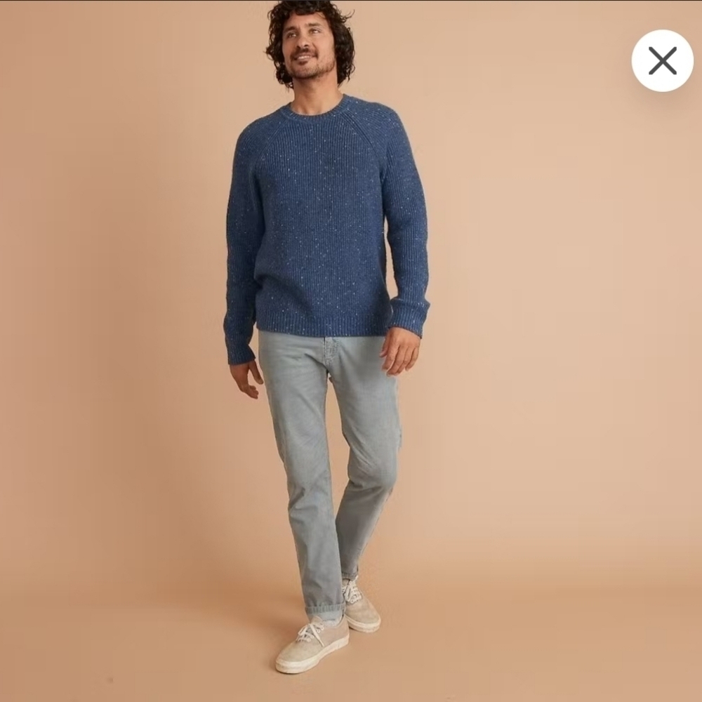 Marine Layer Coleman Navy Neps Crewneck Sweater